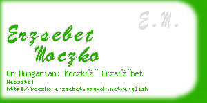 erzsebet moczko business card